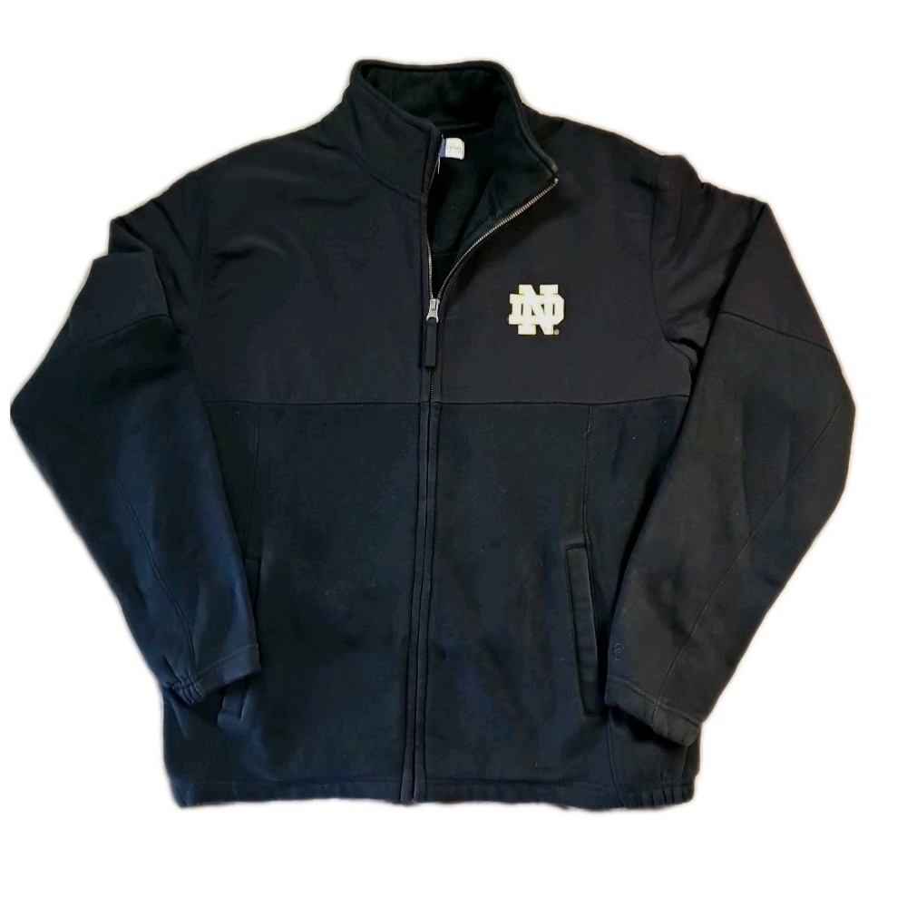Notre Dame Fighting Irish Jacket Men's Medium Navy Blue Full Zip Genuine Stuff
